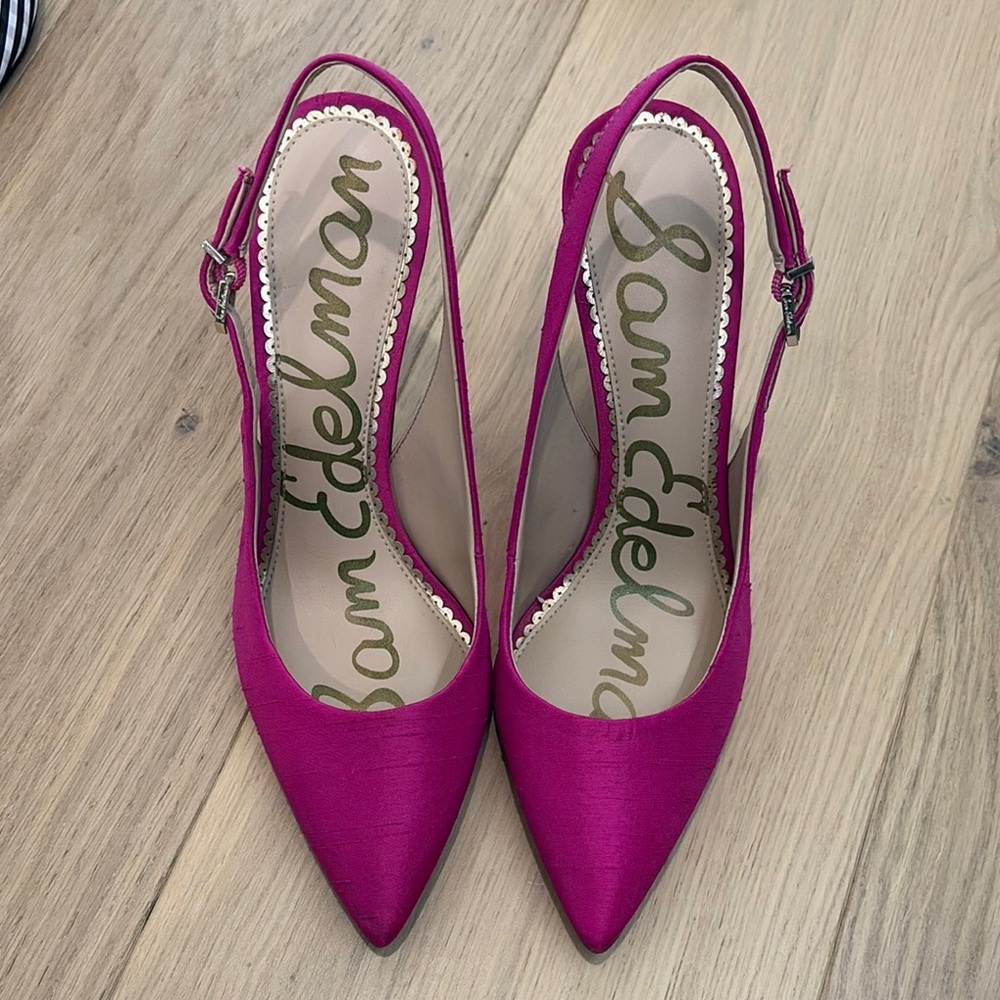 Sam Edelman Fuchsia Slingback Heels